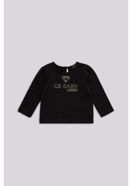 Bg Store Kız Bebek Siyah Tshirt