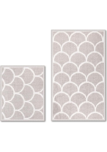 Pearl Doğal Pamuklu 2'li Banyo Paspas Seti 60X100+50X60 Taş
