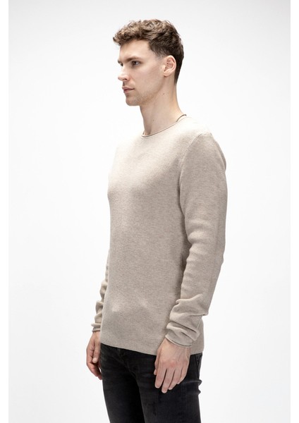 Tender Bej Bisiklet Yaka Erkek Triko Kazak fiyatları