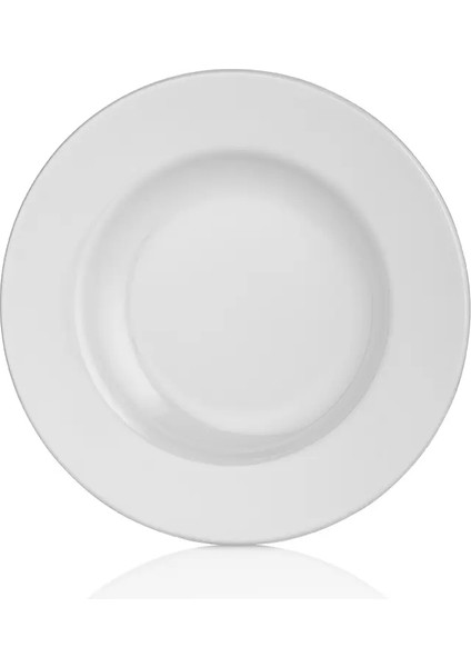 1223.PW - Classic 6'lı Beyaz Çukur Tabak Seti 23 cm, Thermoset Melamin
