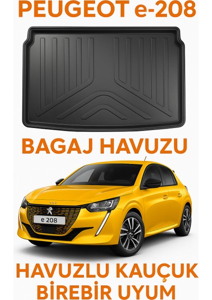 Peugeot E 208 Elektrikli 2021+ 3D Bagaj Havuzu Premium