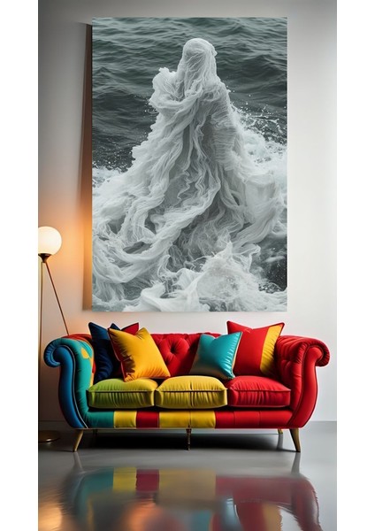 Distopik Kadın Silületi V1 Ev Duvar Salon Güzellik Salonu Ofis Dükkan Dekarasyon Kanvas Tablo