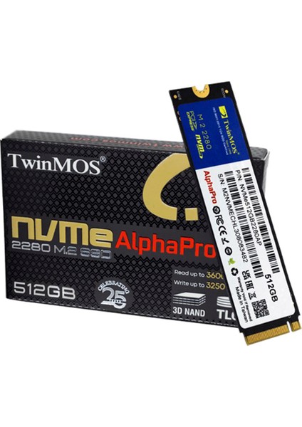 512GB Twinmos Alphapro 2280 Nvme M.2 SSD(3600/3250MB/S) fiyatları