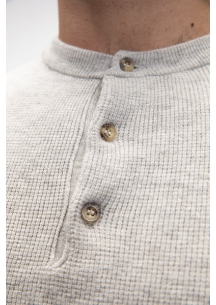 Moreno Gri Melanj Bisiklet Yaka Erkek Triko Kazak indirimleri