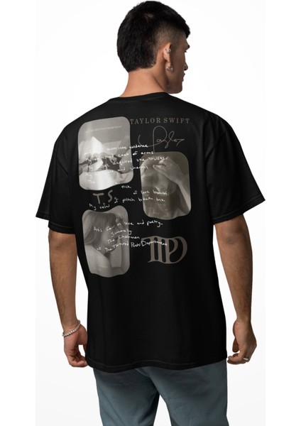 Unisex Taylor Swift Yeni Albüm Ttpd Fotograflı Sırt Baskılı T-Shirt, Taylor Swift Baskılı Tişört modelleri