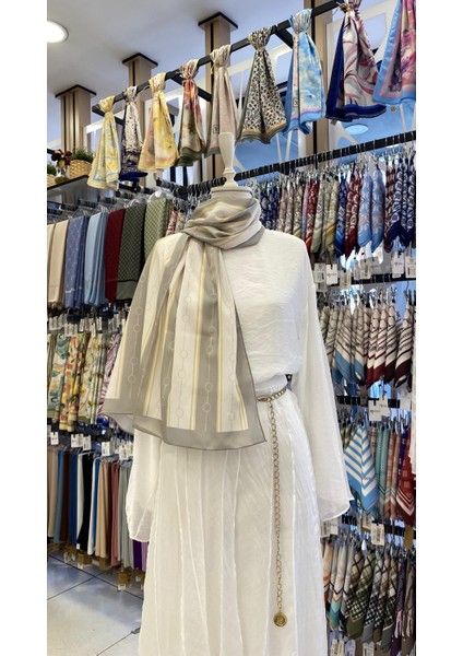 Çizgi Yuvarlak Şal