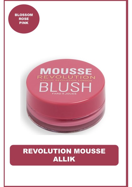 Mousse Allık Blossom Rose Pink – Krem Dokulu, Işıltılı ve Uzun Süre Kalıcı Allık, Tüm Cilt Tipleri İçin fiyatları