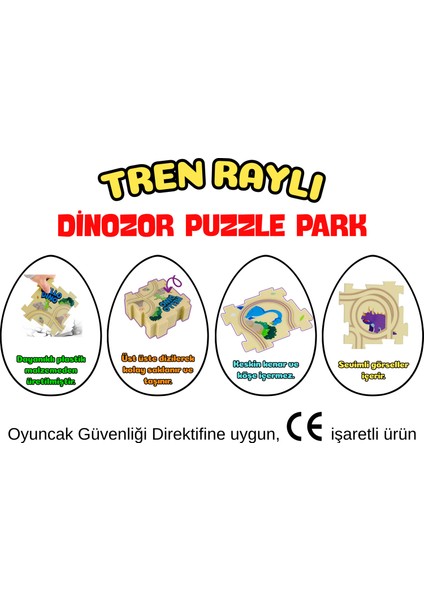 Tren Raylı Dinozor Puzzle Park Oyun Seti fırsatları