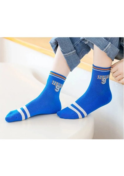 5 Çift Basketbol Desenli Okul & Gündelik Çocuk Soket Çorabı fiyatları