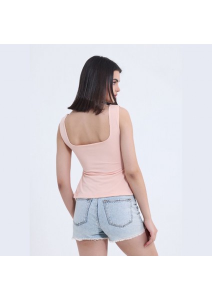 Yavruağzı Yırtmaç Detay Crop Top fiyatları