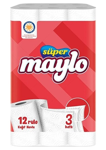 Maylo 3 Katlı 12'li Havlu Kağıt
