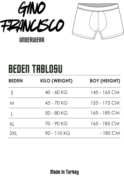 Skull Premium Kutulu 3'lü Erkek Boxer