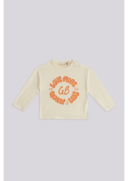 Bg Store Kız Bebek Ekru Tshirt