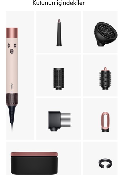 Airwrap Id™ Saç Şekillendirme ve Kurutma Seti Kıvırcık+Bukleli (Ceramic Pink) modelleri