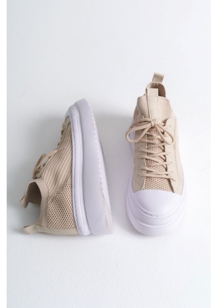 Bağcıklı Triko Erkek Casual Ayakkabı Bej fiyatları