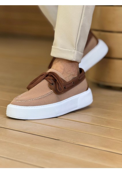 Bağcıklı Triko Erkek Casual Ayakkabı Taba modelleri