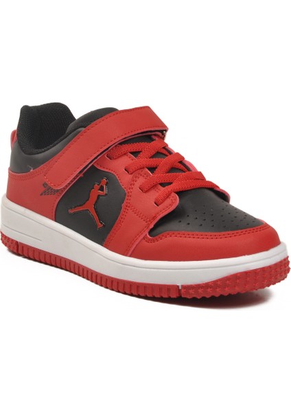 Kırmızı Siyah Cırtlı Erkek Çocuk Sneaker modelleri