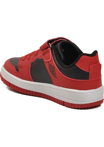 Kırmızı Siyah Cırtlı Erkek Çocuk Sneaker fırsatları
