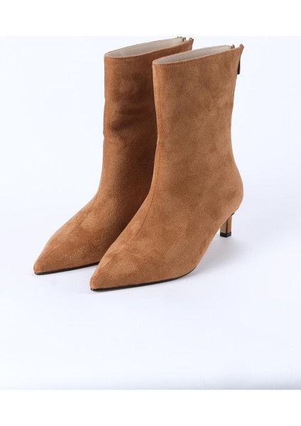 Sheena Taba Renk Ince Topuklu Kadın Bot
