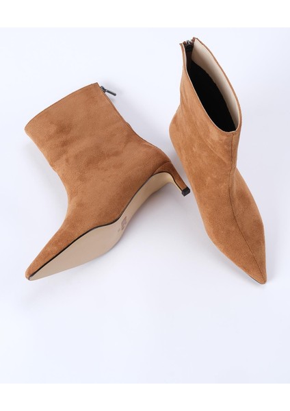 Sheena Taba Renk Ince Topuklu Kadın Bot indirimleri