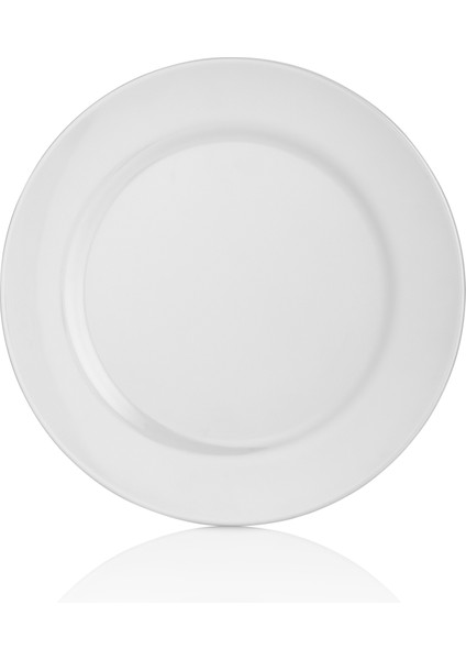 1025.PW - Classic 6'lı Beyaz Ordövr Tabak Seti 25 cm, Thermoset Melamin