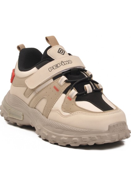 Krem Cırtlı Erkek Çocuk Spor Ayakkabı modelleri