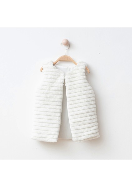 Kız Çocuk Çizgili Peluş Yelek