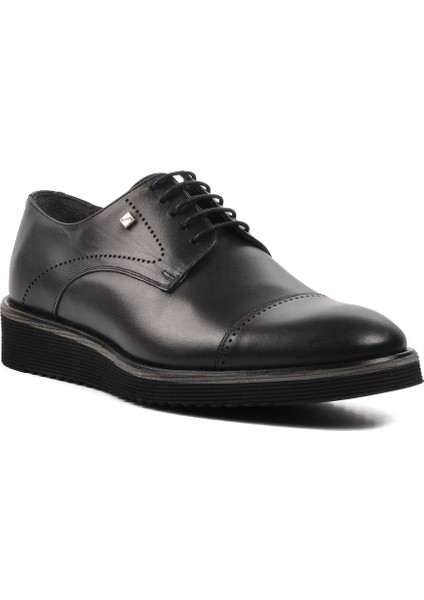Siyah Hakiki Deri Erkek Klasik Ayakkabı modelleri