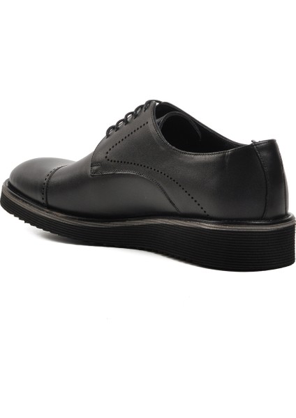 Siyah Hakiki Deri Erkek Klasik Ayakkabı fırsatları
