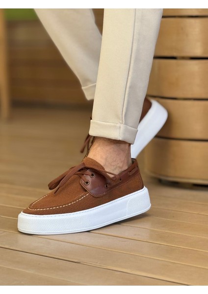 Bağcıklı Triko Erkek Casual Ayakkabı Kahve modelleri