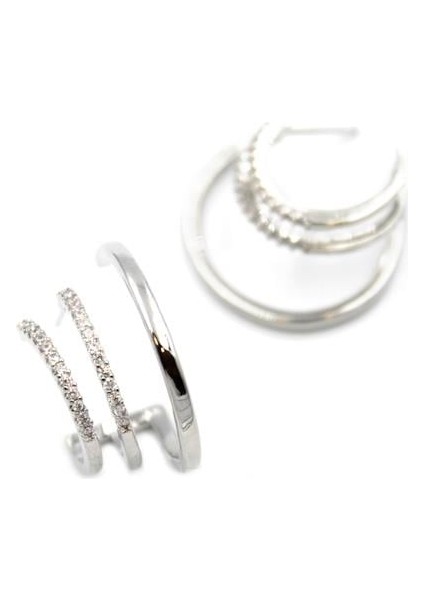 Çoklu Halka Küpe - Gümüş fiyatları