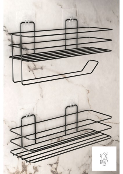 2 Katlı Yapışkanlı Baharat Rafı, Paslanmaz Metal Yapışkanlı Baharatlık modelleri