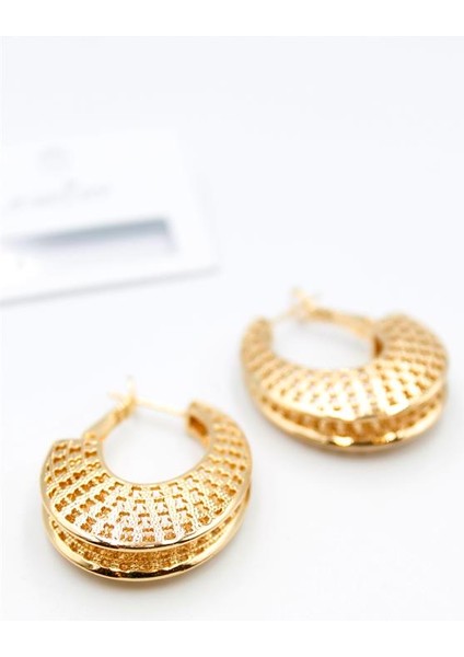 Telkari Halka Küpe - Altın