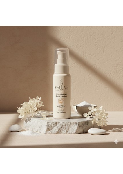 Güneş Kremi Yüksek UV Koruma, Güneş Alerjisinde Etkili, Leke Karşıtı, SPF50+, Mineral Filtreli, Vegan (Sarı Kantaron ve,Papatya Yağı ile Özelleştirilmiş)