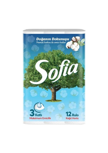 Unsofia Kağıt Havlu 3 Katlı 12'likes