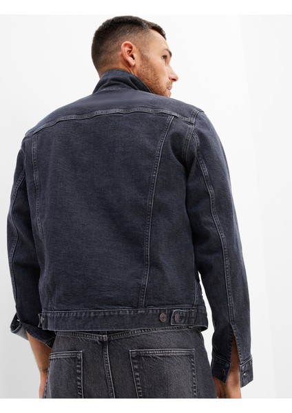 Erkek Siyah Icon Denim Ceket ile Washwell fırsatları