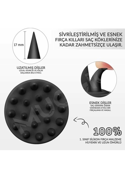 3'lü Yumuşak Silikon Saç Derisi Masajı ve Şampuan Uygulama Duş Fırçası Seti – Rahatlatıcı Etki indirimleri