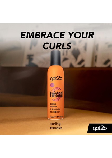 Twisted Bukle Belirginleştirici Saç Köpüğü 250 ml – Hacim Veren, Elektriklenmeyi Önleyen, Güçlü Tutuşlu ve Sentetik İçermeyen Günlük Bukle Bakımı