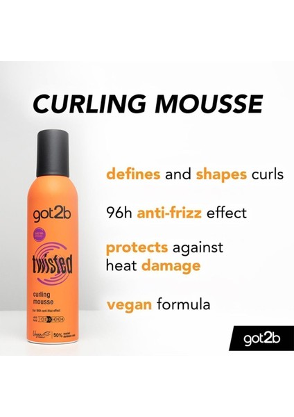 Twisted Bukle Belirginleştirici Saç Köpüğü 250 ml – Hacim Veren, Elektriklenmeyi Önleyen, Güçlü Tutuşlu ve Sentetik İçermeyen Günlük Bukle Bakımı