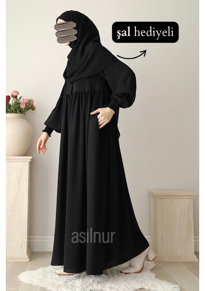Nisa Ferace Şal Hediyeli Takım Siyah modelleri