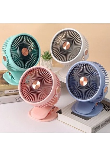 Mandallı Şarjlı Fan 3 Kademeli Taşınabilir Vantilatör Serinletici Mini Klima 360 Derece Dönen Fan indirimleri