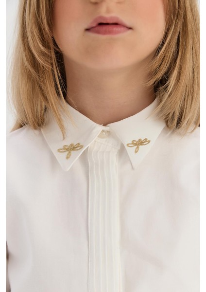 Bg Store Kız Çocuk Ekru Gömlek modelleri