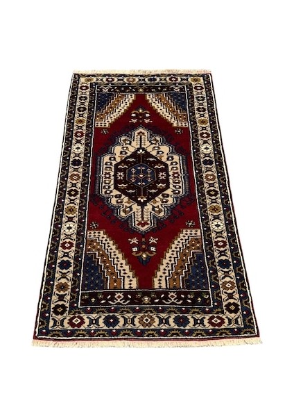 El Dokuma Sıfır Yahyalı Halısı 90X160 Kök Boya %100 Yün Halı