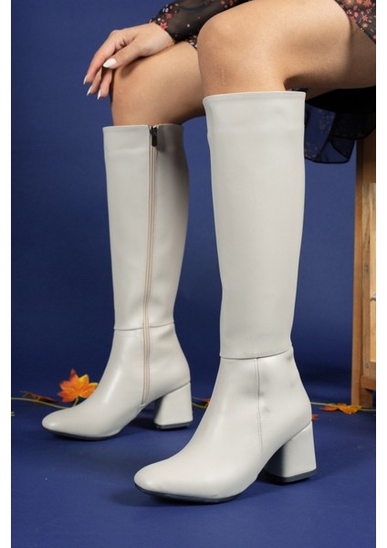 Kadın Çizme – Ekstra Mat Taba Renk, Fermuarlı, Ortopedik Tabanlı ve Yumuşak Dokulu Rahat Model