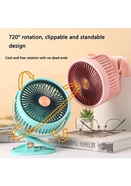 Mandallı Şarjlı Fan 3 Kademeli Taşınabilir Vantilatör Serinletici Mini Klima 360 Derece Dönen Fan fiyatları