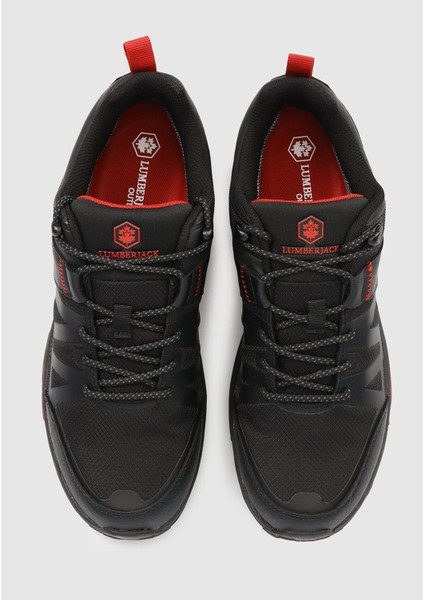 Erkek Outdoor Bot – Su Geçirmez Suni Deri, Bağcıklı Kauçuk Tabanlı, Siyah Kışlık Ayakkabı