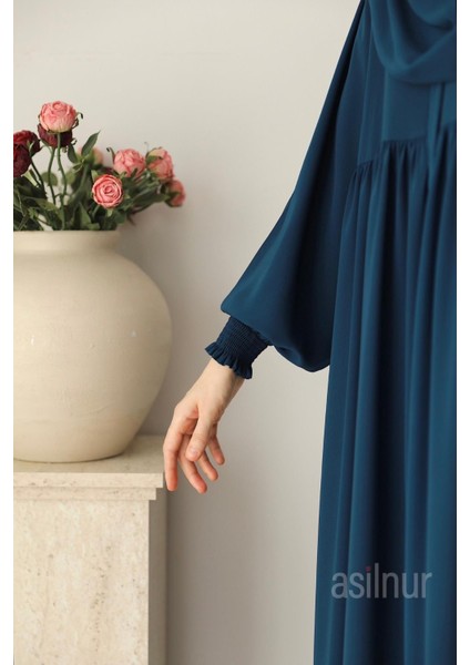 Nisa Ferace Şal Hediyeli Takım Petrol Mavisi indirimleri