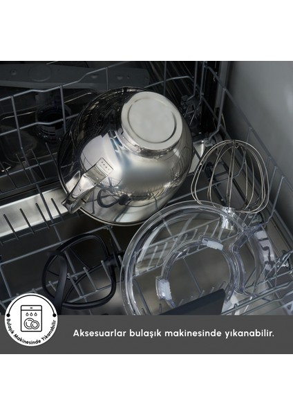 Multicast Plus Döküm Kıyma Çekme/Kurabiye Aparatlı Hamur Yoğurma Makinesi Black 1000w 5l