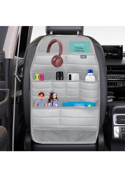 Ecolux Serisi Taytüyü Araba Oto Koltuk Arkası Eşya Düzenleyici Araç Içi Organizer Gri