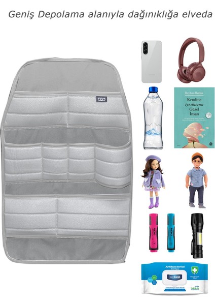 Ecolux Serisi Taytüyü Araba Oto Koltuk Arkası Eşya Düzenleyici Araç Içi Organizer Gri fiyatları